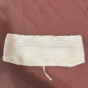 Zaful Cream Textured Bandeau Top